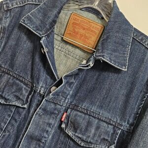 Levi's Denim Trucker Jacket Mens Sm Classic Red Tab Cotton Americana Western